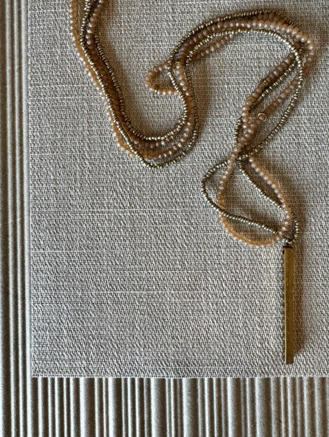 Bead with Bar Necklace