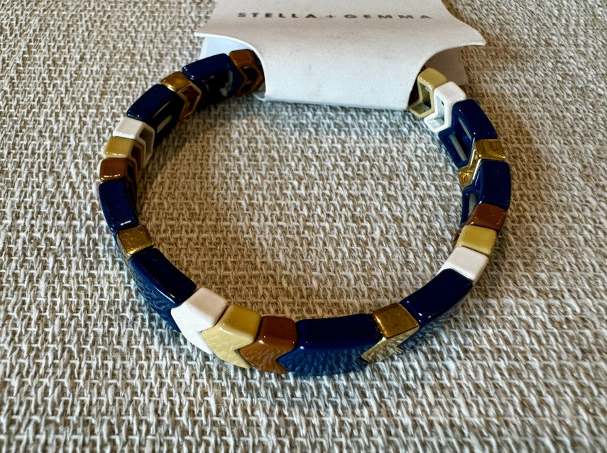 Enamel Chevron Bracelet