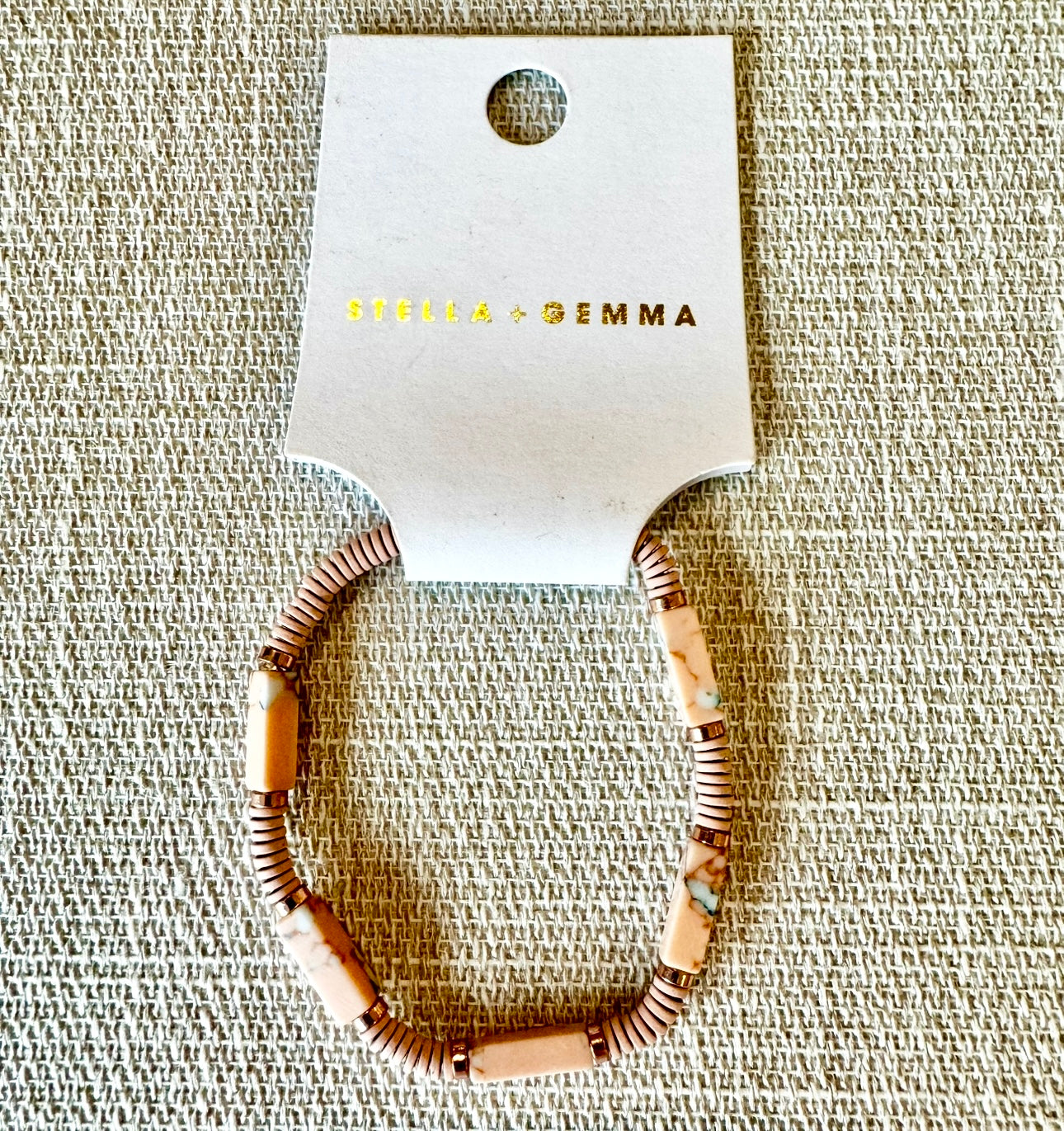 Blush Stone Hematite Bracelet