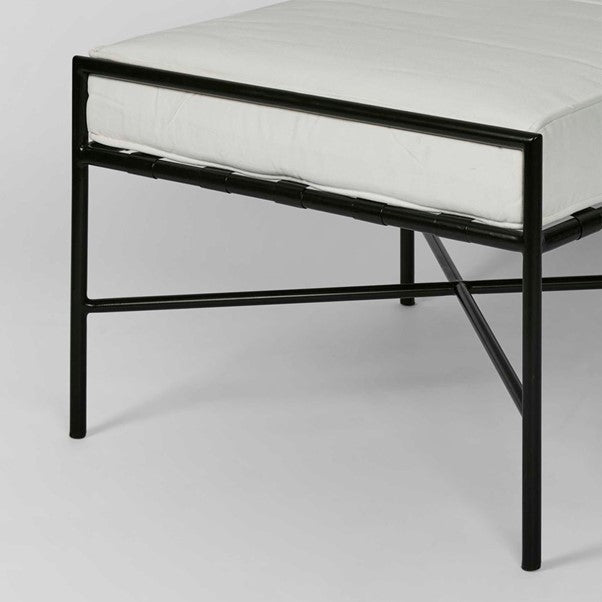 Black Iron Ottoman