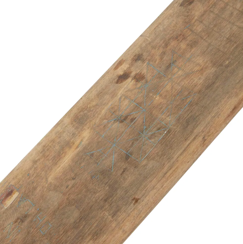 © Bench recycled long teak natural