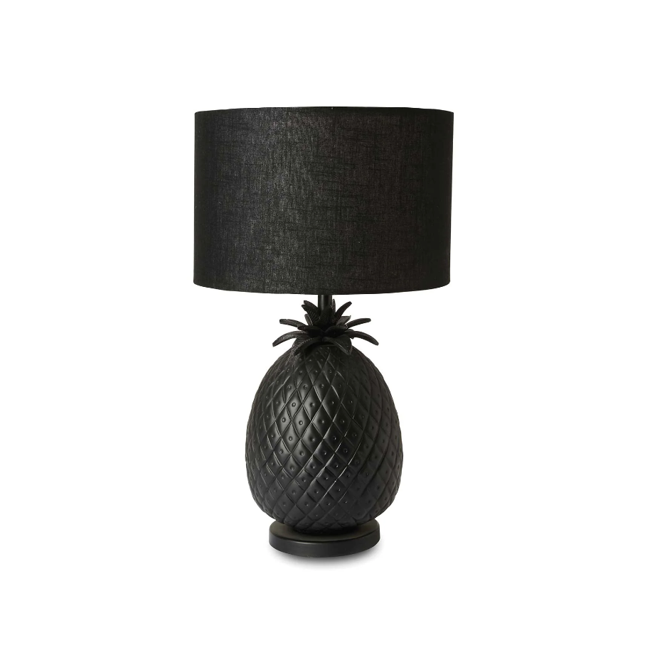 Pineapple lamp with shade black