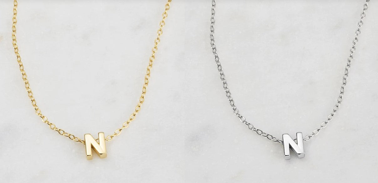 Letter Necklace N Silver