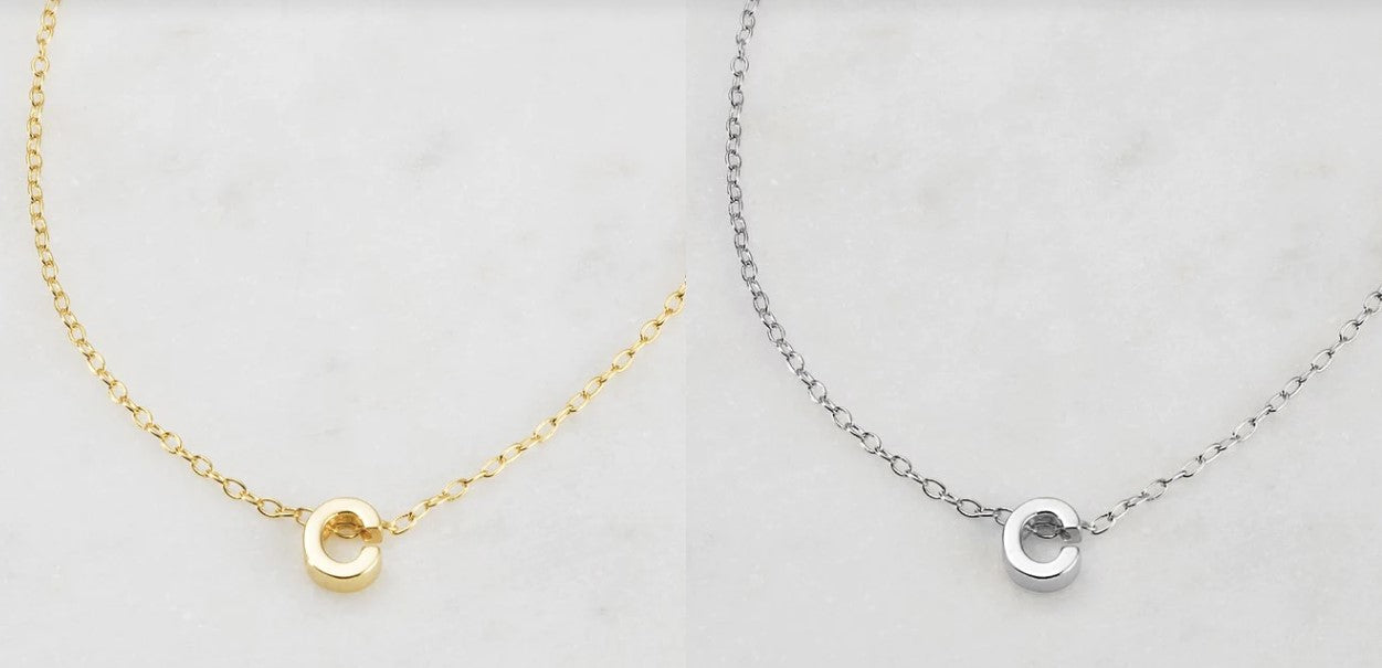 Letter Necklace C Gold