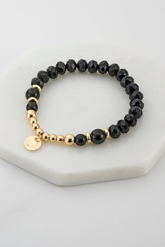 Hattie Crystal Bracelet Black