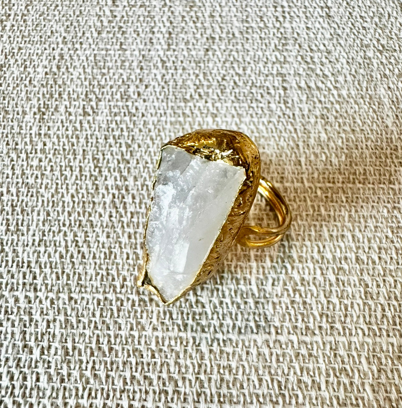 Manel Druzy Ring gold & white