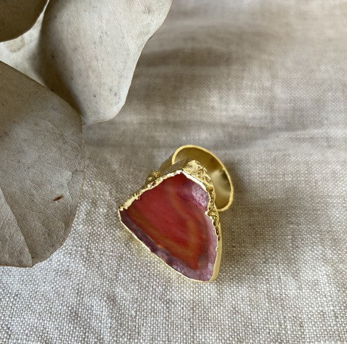 Nilo Agate Ring Orange