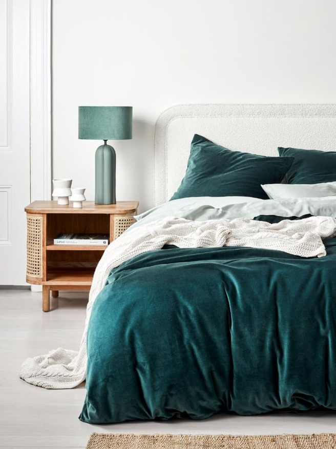 Velvet Pillowcase - Standard Size - Indian Teal