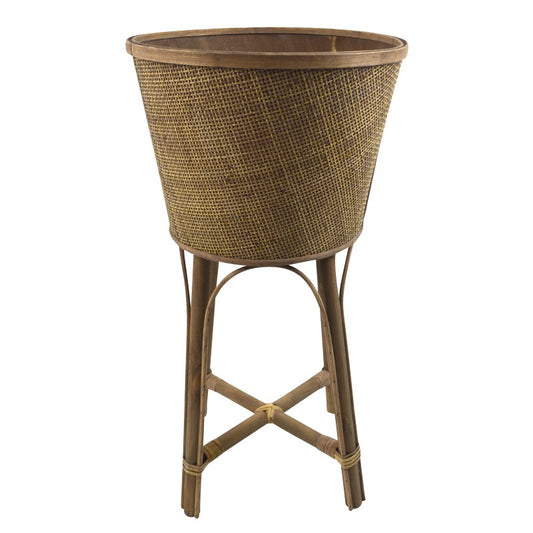 © Cayman rattan planter stand natural large