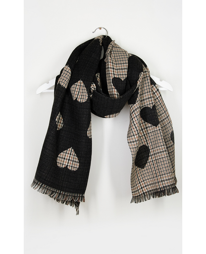 Reversable houndstooth scarf