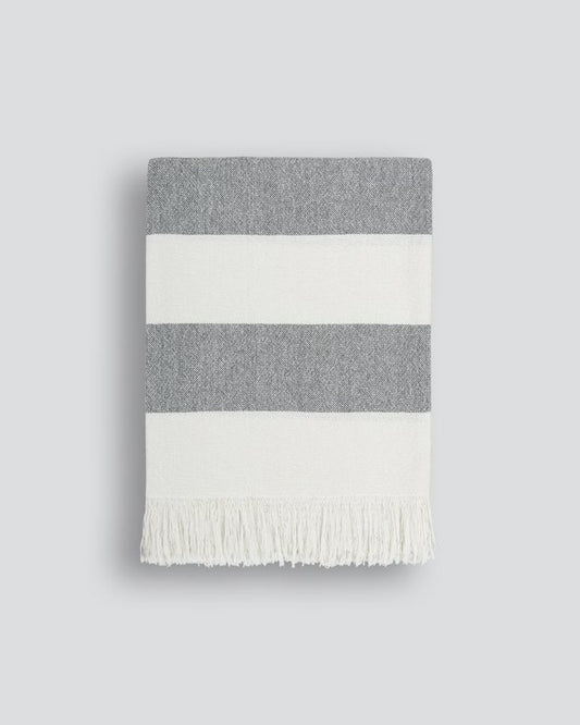 © Cheltenham cotton throw storm blue