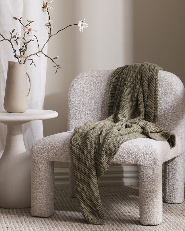 Devon Throw Sage JMF Design Shop Noosa Throws & Blankets JMFDesign