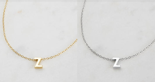 Letter Necklace Z Gold