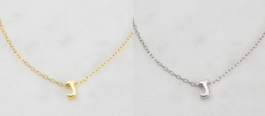 Letter Necklace J Gold