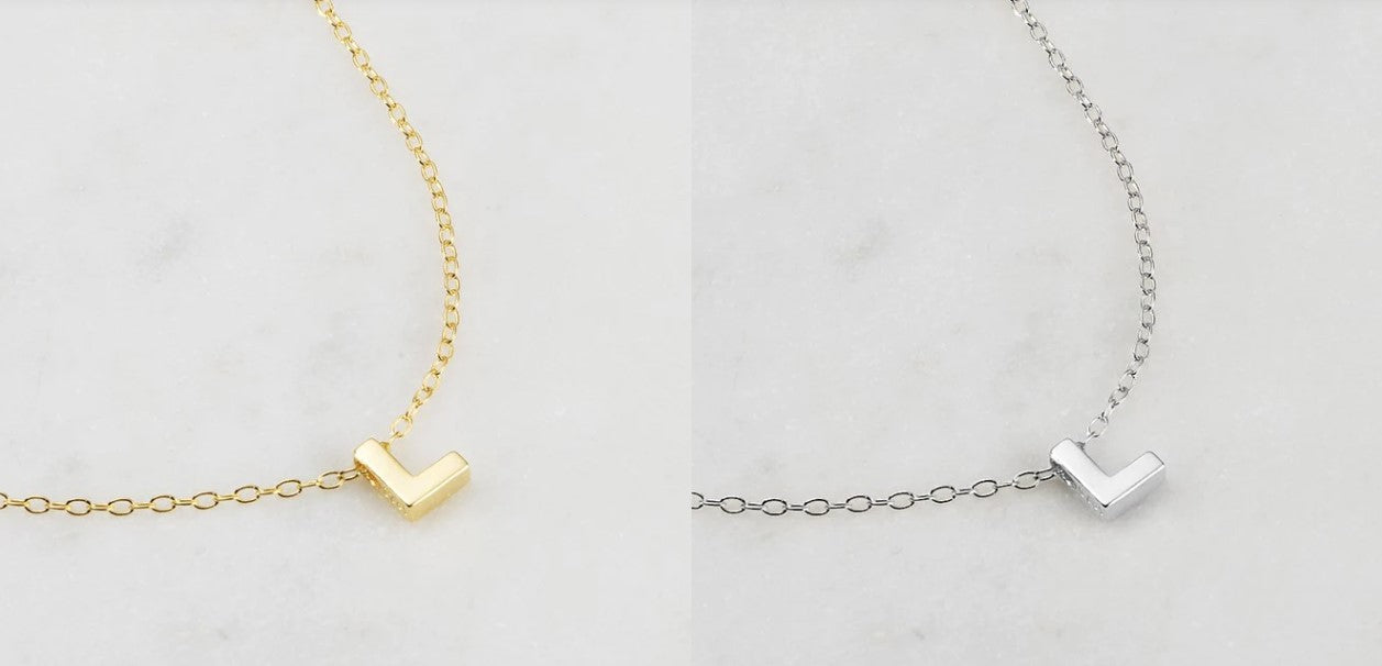 Letter Necklace L Gold