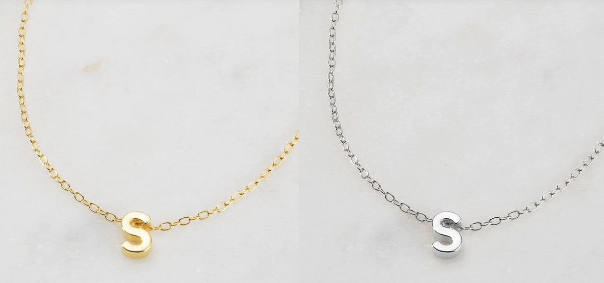 Letter Necklace S Gold