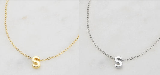 Letter Necklace S Gold