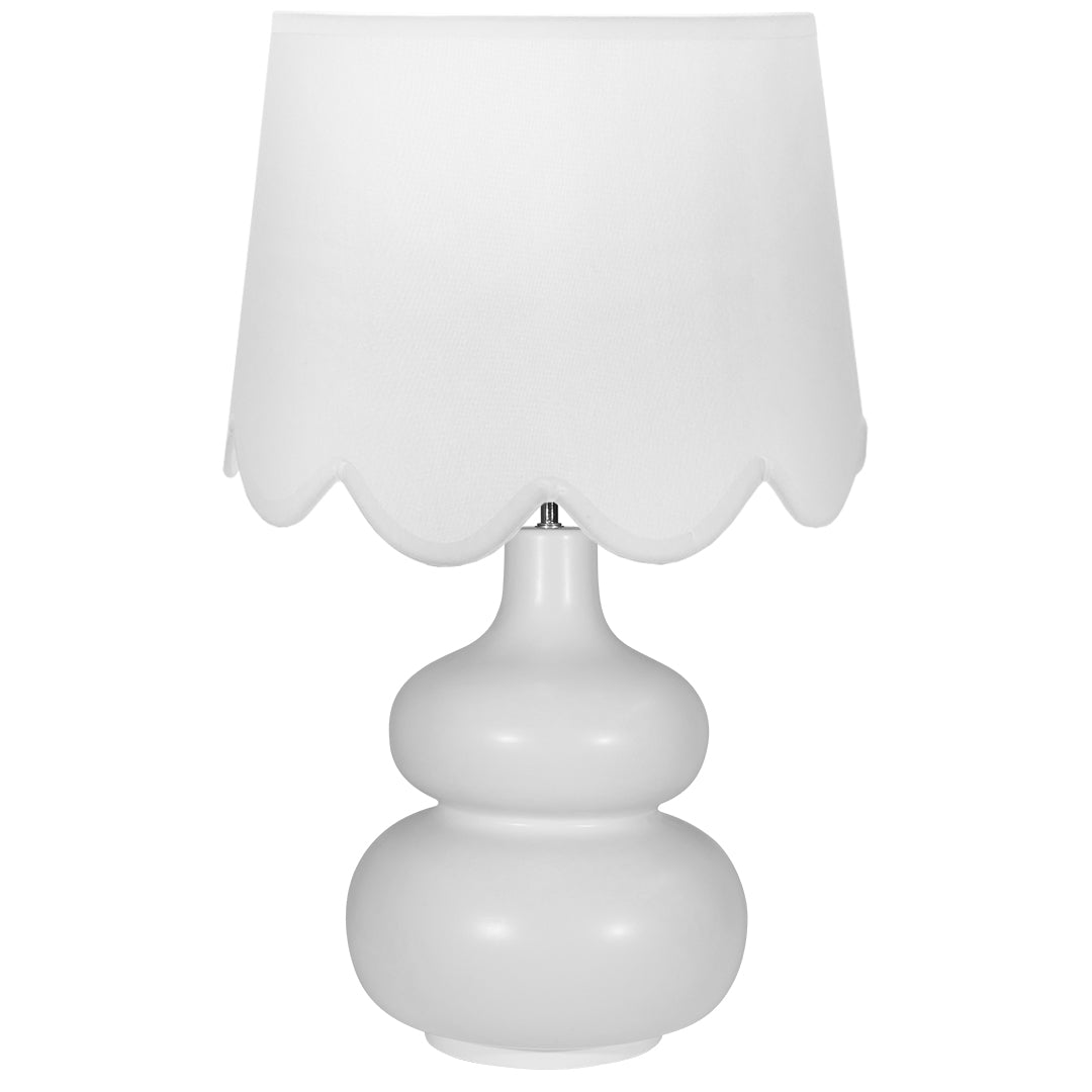 © Scallop lamp shade white